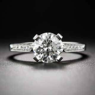 1.66 Carat Platinum and Diamond Engagement Ring GIA I-VVS2