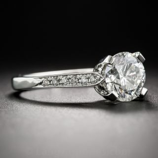 1.66 Carat Platinum and Diamond Engagement Ring GIA I-VVS2