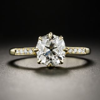 1.67 Carat Antique Cushion-Cut Diamond Engagement Ring GIA - M VS2 - 1