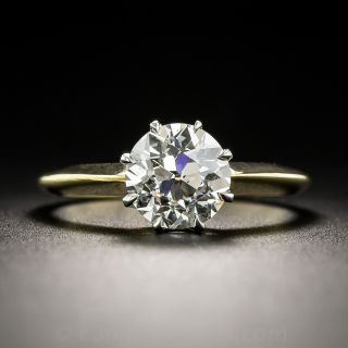 1.68 Carat European-Cut Diamond Solitaire Engagement Ring - GIA K/SI2