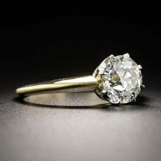 1.68 Carat European-Cut Diamond Solitaire Engagement Ring - GIA K/SI2