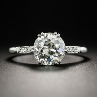 1.68 Carat European Diamond Solitaire Engagement Ring - GIA