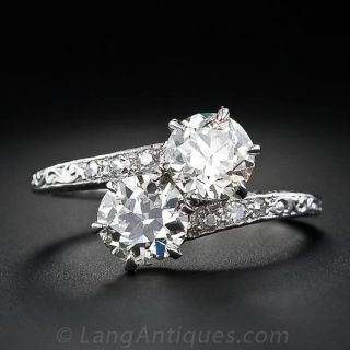 1.68 Carat Twin-Diamond Ring, Circa 1920