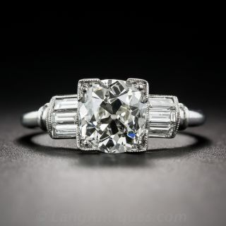 1.69 Carat Diamond Vintage Engagement Ring - GIA I/VS1