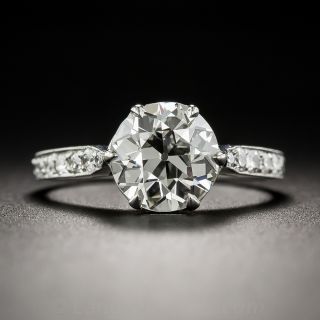 1.70 Carat European-Cut Diamond Engagement Ring