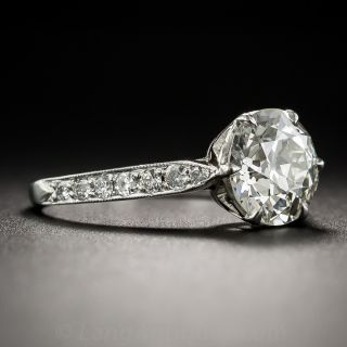 1.70 Carat European-Cut Diamond Engagement Ring