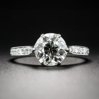 1.70 Carat European-Cut Diamond Engagement Ring