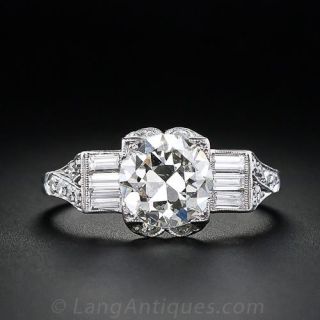 1.70 Carat Vintage Diamond Engagement Ring