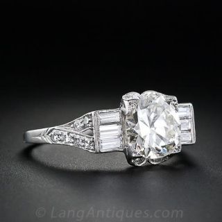 1.70 Carat Vintage Diamond Engagement Ring