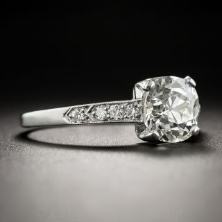 1.72  Carat Old Mine Cushion Diamond Engagement Ring - GIA J VS2