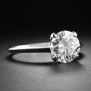 1.73 Carat Diamond Platinum Solitaire