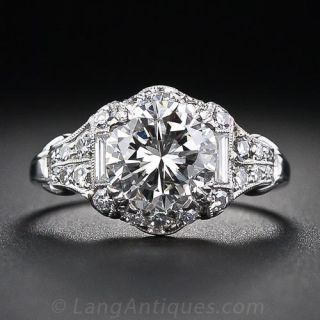 1.75 Carat Diamond Art Deco Engagaement Ring 