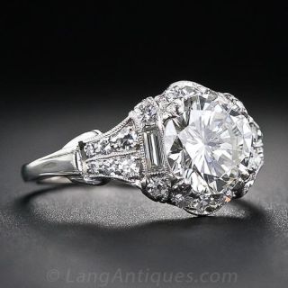 1.75 Carat Diamond Art Deco Engagaement Ring 