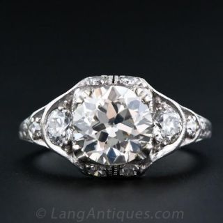 Art Deco Diamond Engagement Ring 