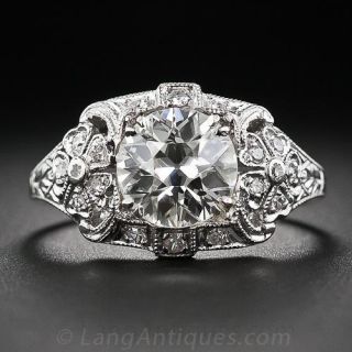 1.77 Carat Art Deco Diamond Ring - 2
