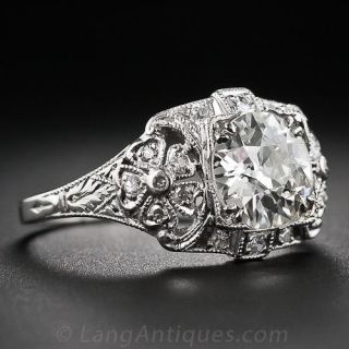 1.77 Carat Art Deco Diamond Ring