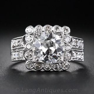 1.77 Carat Art Deco Diamond Ring