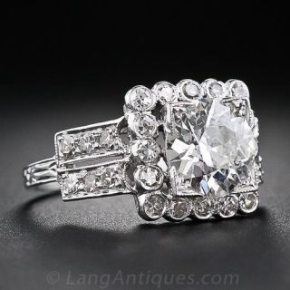 1.77 Carat Art Deco Diamond Ring