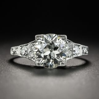 1.77 Carat Diamond Art Deco Engagement Ring - GIA L VS1
