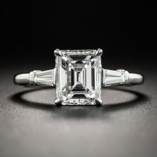 1.80 Carat Emerald-Cut Diamond Platinum Engagement Ring - GIA E VS1 - 1