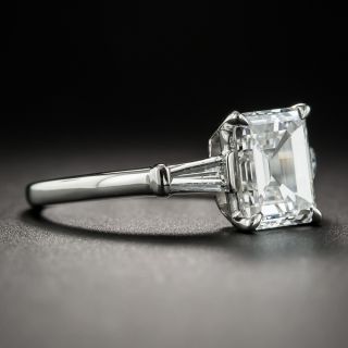 1.80 Carat Emerald-Cut Diamond Platinum Engagement Ring - GIA E VS1