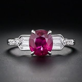 1.80 Carat Ruby and Diamond Ring