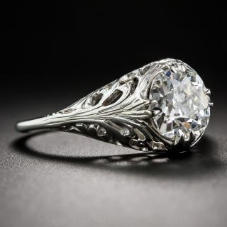 1.82 Carat Diamond Vintage Solitaire Engagement Ring
