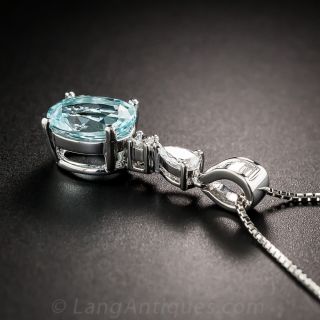 1.82 Carat Paraiba Tourmaline and Diamond Pendant 