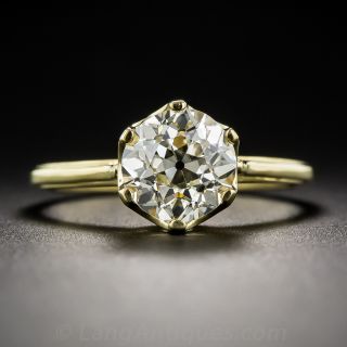 1.83 Carat Diamond Solitaire Antique Engagement Ring