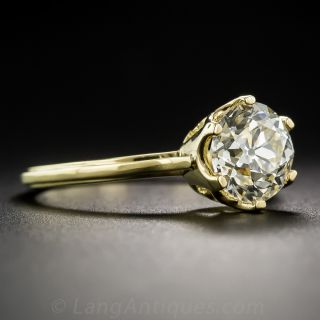 1.83 Carat Diamond Solitaire Antique Engagement Ring