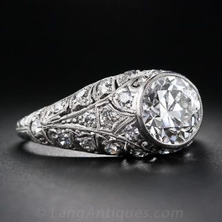 1.84 Carat Edwardian Diamond Engagement Ring