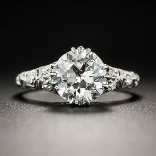 1.84 Diamond and Platinum Vintage Engagement Ring GIA I/VS1