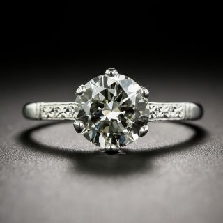 1.85 Carat Platinum Diamond Solitaire Engagement Ring