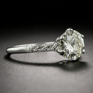 1.85 Carat Platinum Diamond Solitaire Engagement Ring