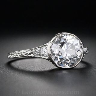 1.86 Carat Diamond Antique Engagement Ring