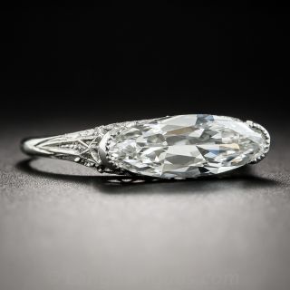 1.86 Carat Marquise Art Deco Platinum Diamond Ring - GIA  G VS1 