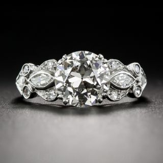 1.88 Carat Art Deco Vintage Diamond Ring GIA L-SI2