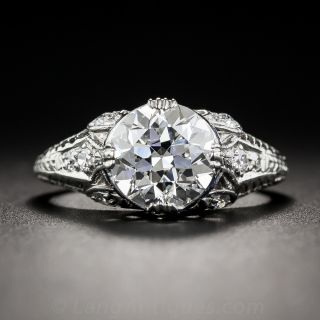 1.88 Carat Diamond Art Deco Engagement Ring - GIA I/VS2