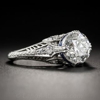 1.88 Carat Diamond Art Deco Engagement Ring - GIA I/VS2