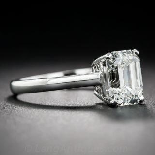 1.89 Carat Emerald-Cut Diamond and Platinum Solitaire