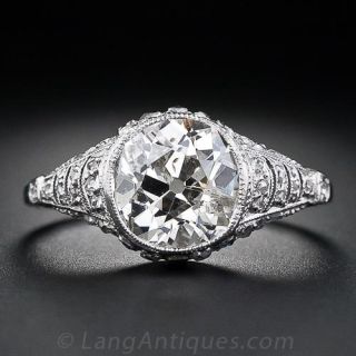 1.90 Carat Diamond Antique Engagement Ring