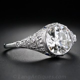 1.90 Carat Diamond Antique Engagement Ring