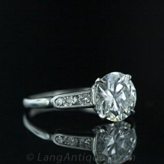 1.90 Carat Diamond Engagement Ring, Circa 1940's