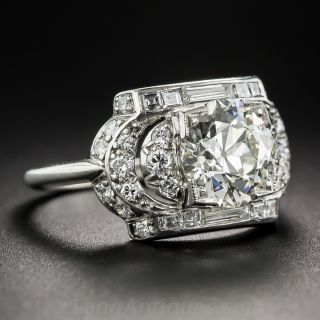 1.91 Carat Art Deco Diamond Ring by Maurice Tishman