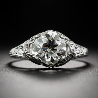 1.91 Carat Diamond Art Deco Engagement Ring