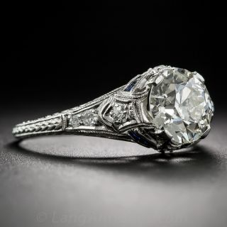 1.91 Carat Diamond Art Deco Engagement Ring