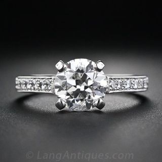 1.94 Carat European-Cut Diamond Engagement Ring