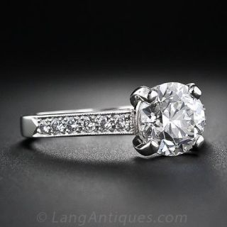 1.94 Carat European-Cut Diamond Engagement Ring