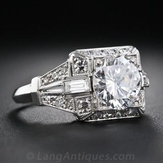 1.97 Carat 'H - VS1' Art Deco Style Diamond Ring
