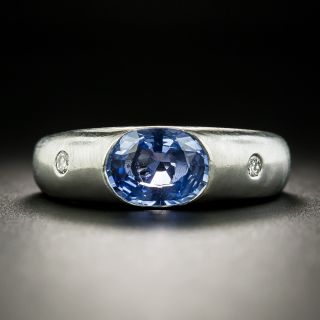 1.97 Carat No-Heat Ceylon Sapphire and Diamond Ring - GIA - 2